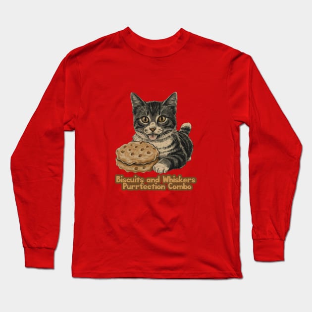 Biscuit And Whiskers Purfection Combo Long Sleeve T-Shirt by Aldrvnd